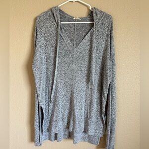 In Bloom Heathered Gray Knit Top
